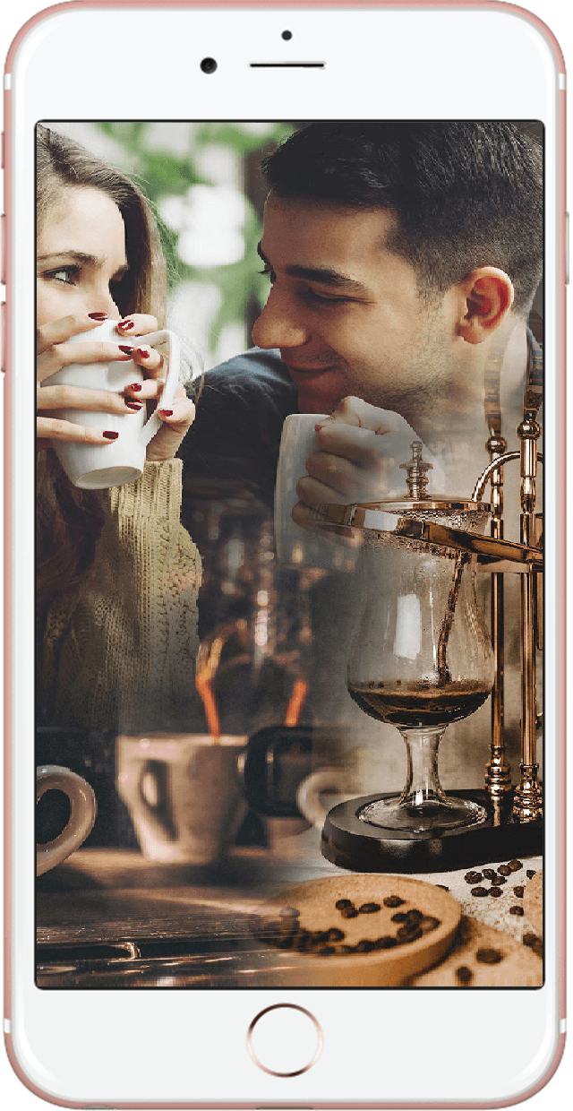 Cafe ve Bar Mobil Web Uygulama Mockup 2 - Evyapan